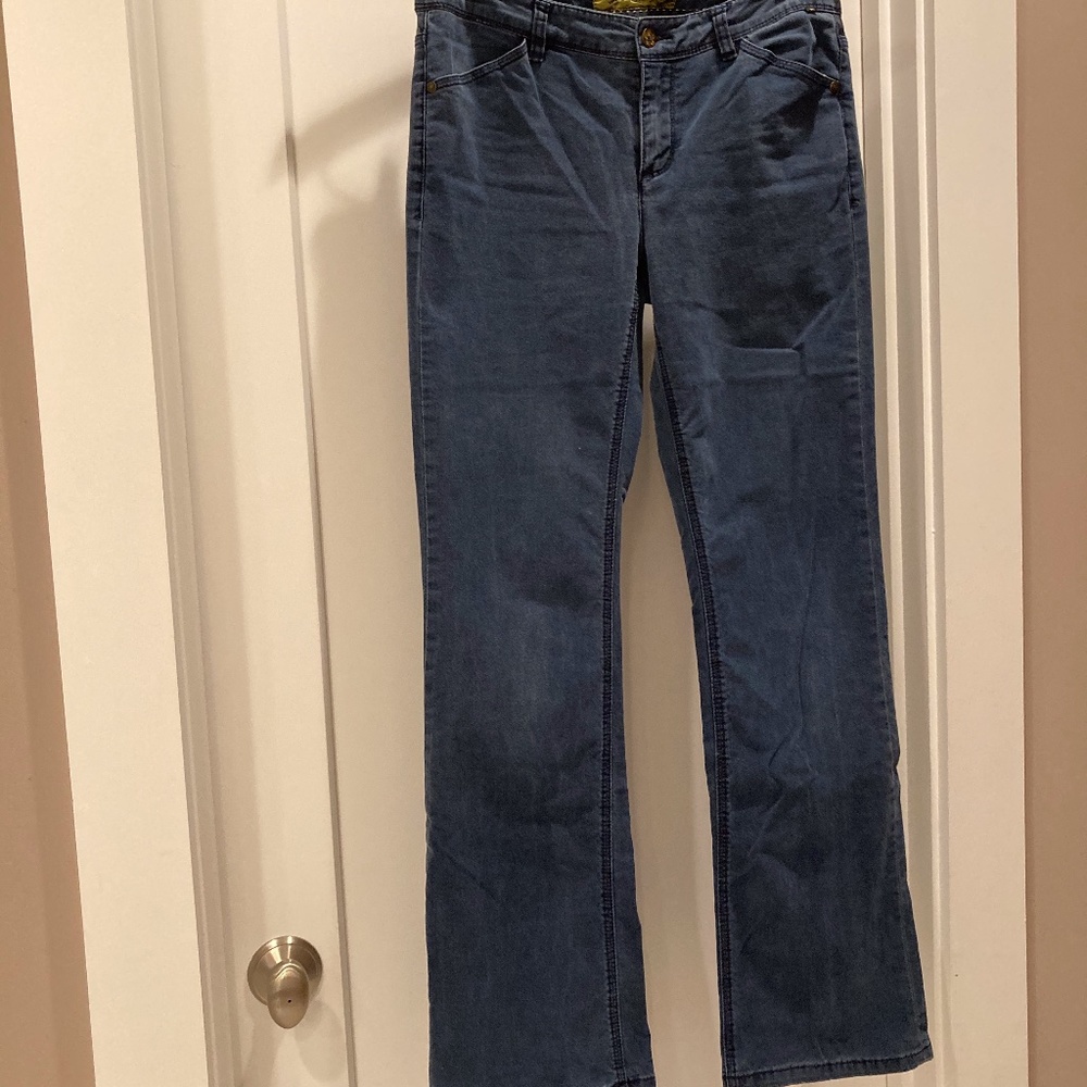 Indigo Palms Blue Twill Bootcut Pants Size 4